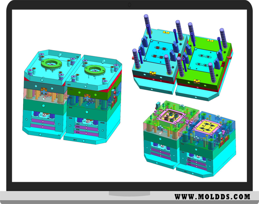 全3D雙色（雙料）注塑模具設計，二次頂出機構